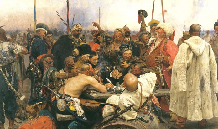 Фото: Autor: Ilja Rjepin - en wiki: "The Reply of the Zaporozhian Cossacks to Sultan of Turkey"., Javno vlasništvo, https://commons.wikimedia.org/w/index.php?curid=139017